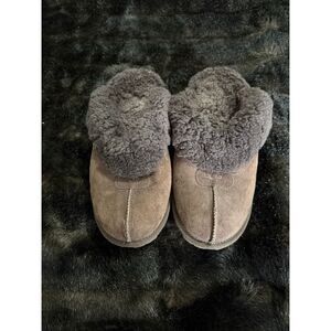 UGG women’s coquette shearling slippers shoes brown size 7 comfortable cozy warm